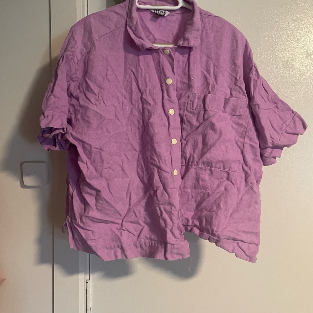 Nettle Studios Lavendar Button-Up Shirt